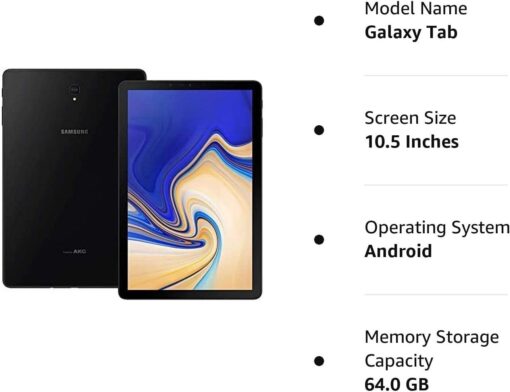 Samsung Galaxy Tab S4 T837V 64GB Verizon Wireless 10.5 Tablet Black